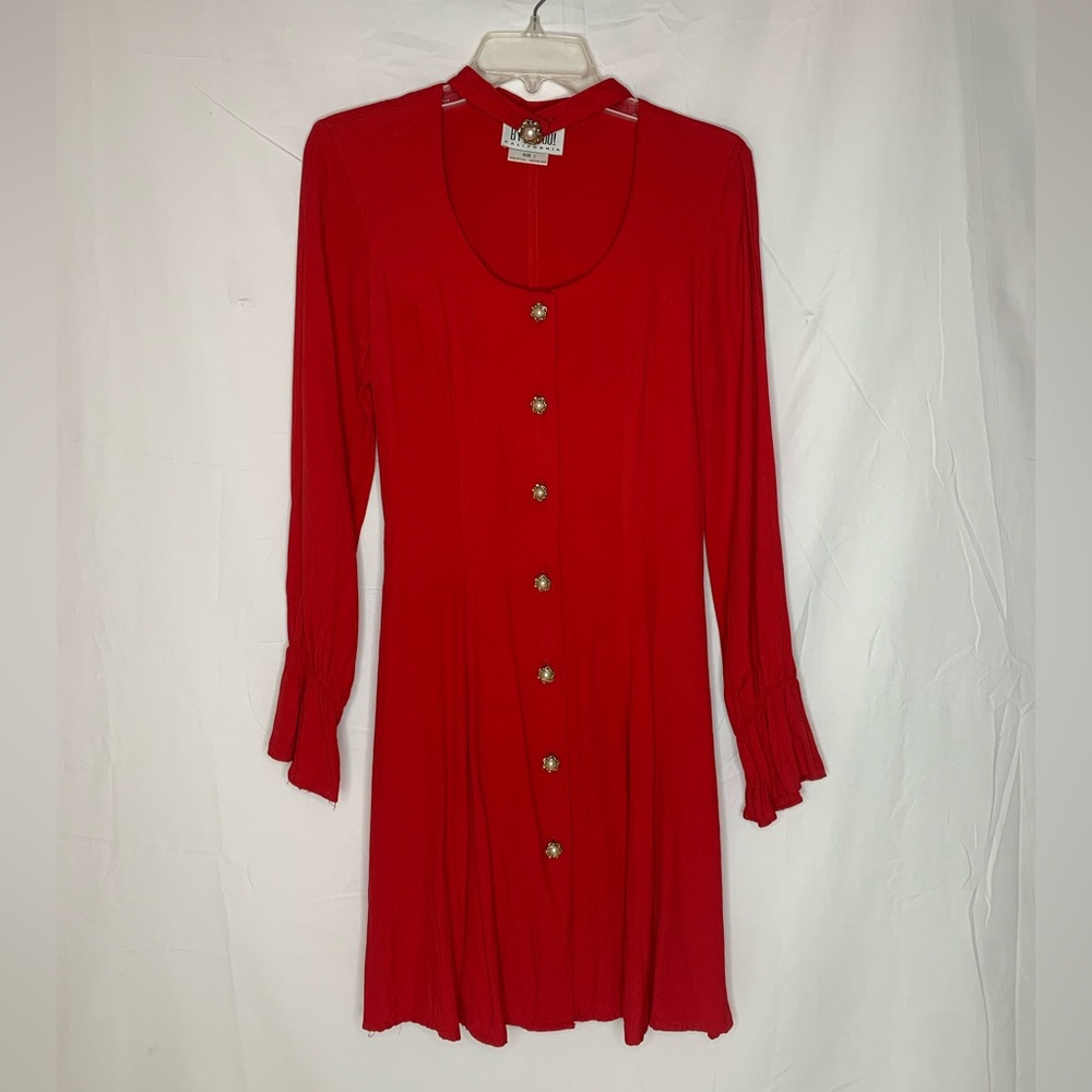 vintage Byer Too! long sleeve mini dress 5 scoop neck